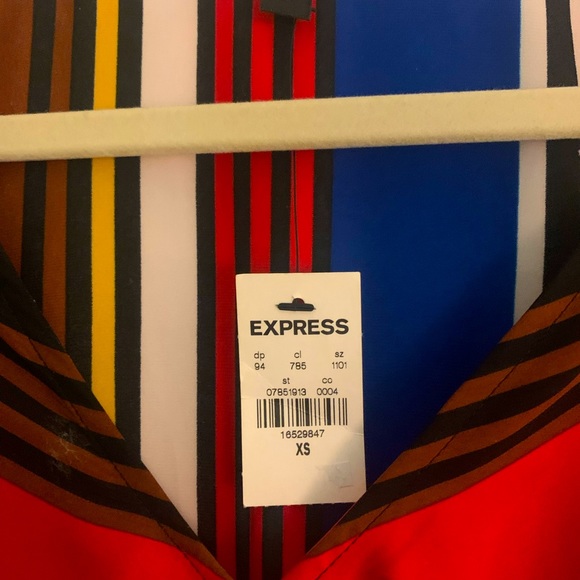 Express Multi Colored Long Sleeve Dress 👗 - Picture 3 of 3